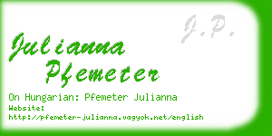 julianna pfemeter business card